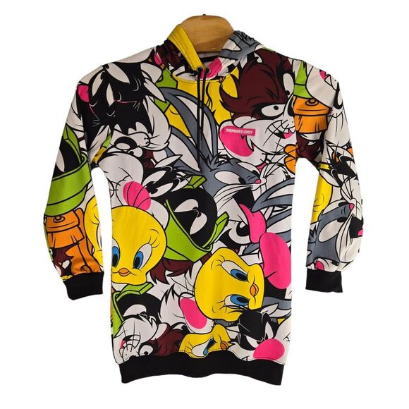 Members Only Looney Tunes Mens‎ Medium Multicolor All Over Print Pullover Hoodie - Picture 2 of 5